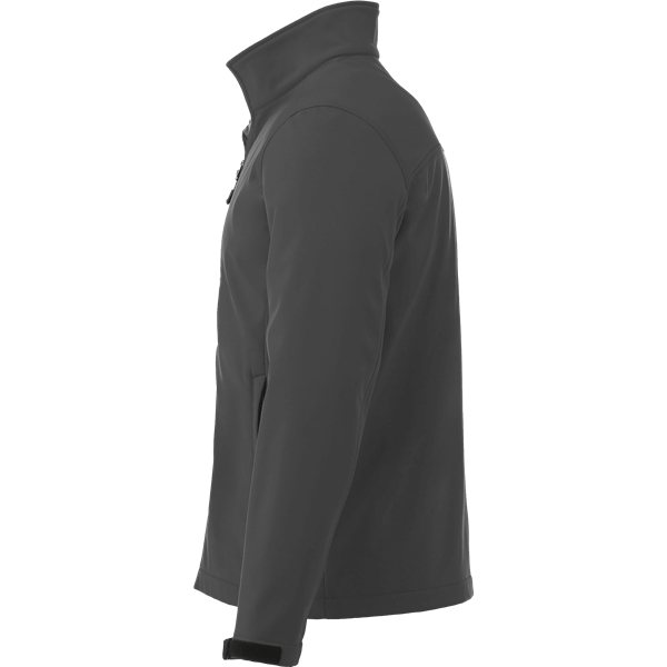 aerial view a grey storm (991) mens maxson softshell jacket, image 3 of 7