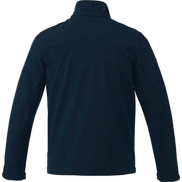 aerial view a navy (575) mens maxson softshell jacket, image 2 of 7