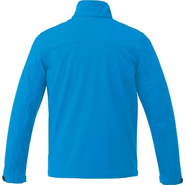 aerial view a olympic blue (431) mens maxson softshell jacket, image 2 of 4