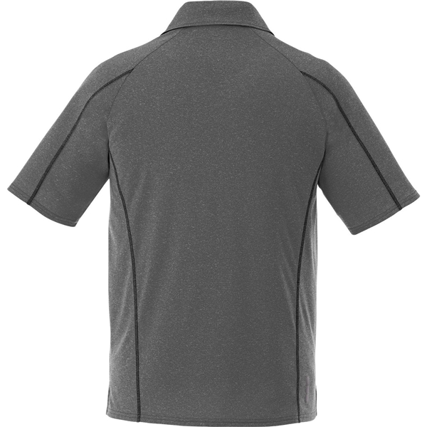 aerial view a heather dk charcoal/black smk (998) mens macta short sleeve polo, image 2 of 4