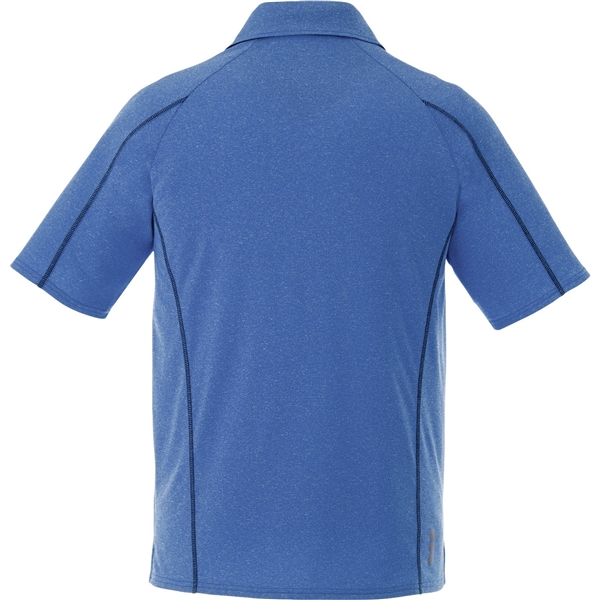 aerial view a new royal heather/black smoke (561) mens macta short sleeve polo, image 2 of 4
