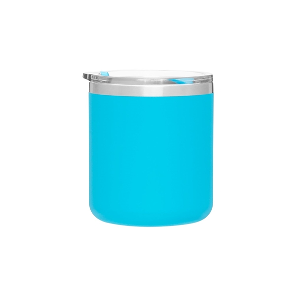 aerial view a matte aqua camper 16.9 oz copper vacuum insulated stainless steel travel mug, image 3 of 8