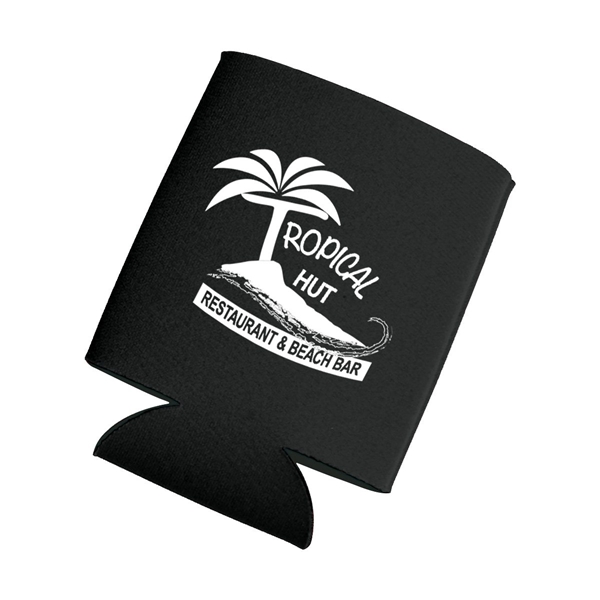 aerial view a black kan tastic foam pocket can holder, image 4 of 5