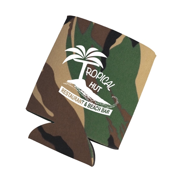 aerial view a camouflage kan tastic foam pocket can holder, image 4 of 4