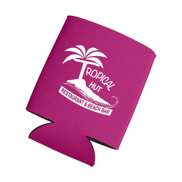 aerial view a fuchsia kan tastic foam pocket can holder, image 4 of 4