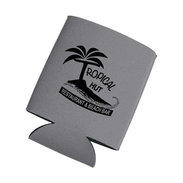 aerial view a gray kan tastic foam pocket can holder, image 4 of 4