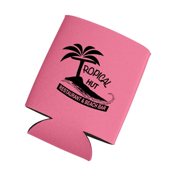 aerial view a hot pink kan tastic foam pocket can holder, image 4 of 4