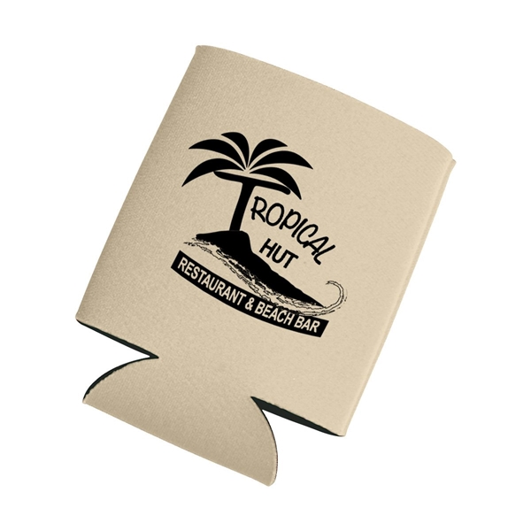 aerial view a khaki kan tastic foam pocket can holder, image 4 of 4