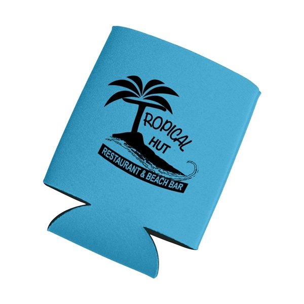 aerial view a light blue kan tastic foam pocket can holder, image 4 of 4