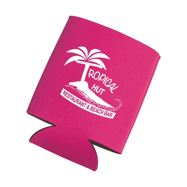 aerial view a magenta kan tastic foam pocket can holder, image 4 of 4