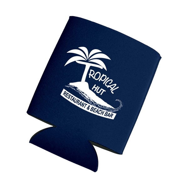 aerial view a navy kan tastic foam pocket can holder, image 4 of 4