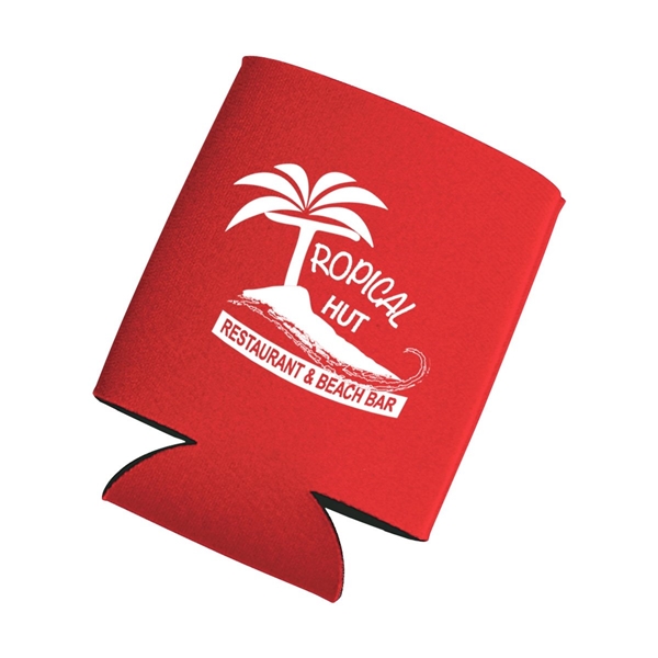 aerial view a red kan tastic foam pocket can holder, image 4 of 4