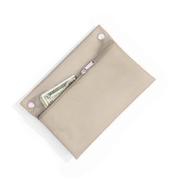aerial view a natural-navy natural / navy gemline utility tote bag, image 3 of 4