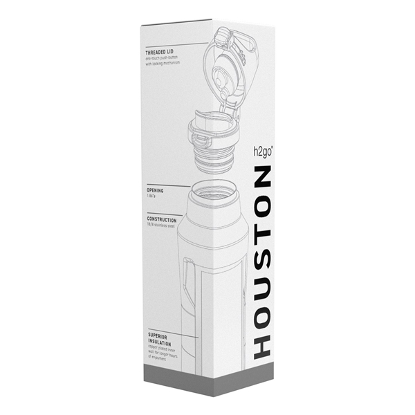 aerial view a white 20.9 oz h2go houston - white, image 9 of 9