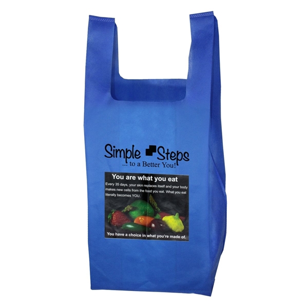 aerial view a blue everyday grocery bag, image 3 of 3
