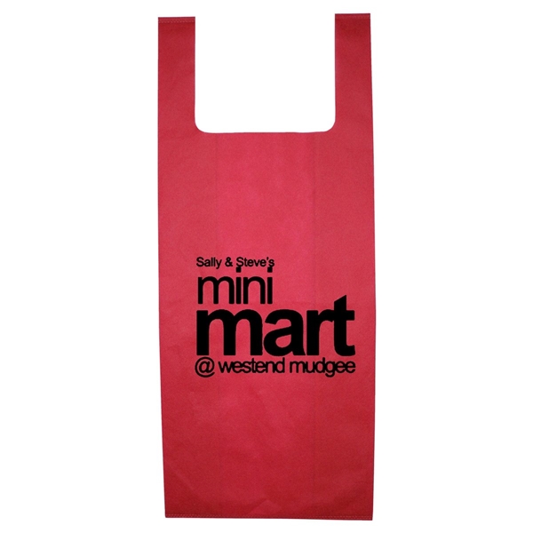 aerial view a red everyday grocery bag, image 2 of 2