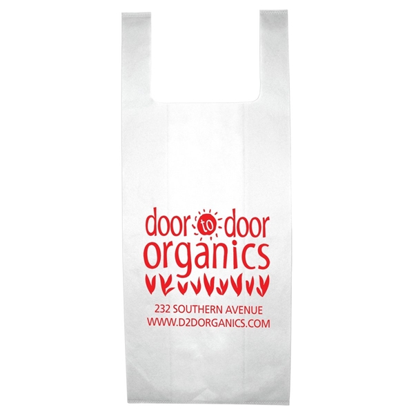 aerial view a white everyday grocery bag, image 2 of 3