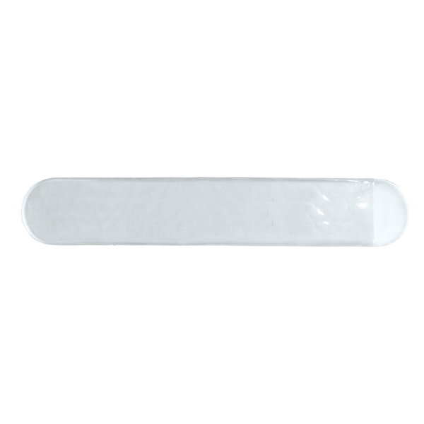 aerial view a white nail file with vinyl carrying sleeve, image 2 of 3
