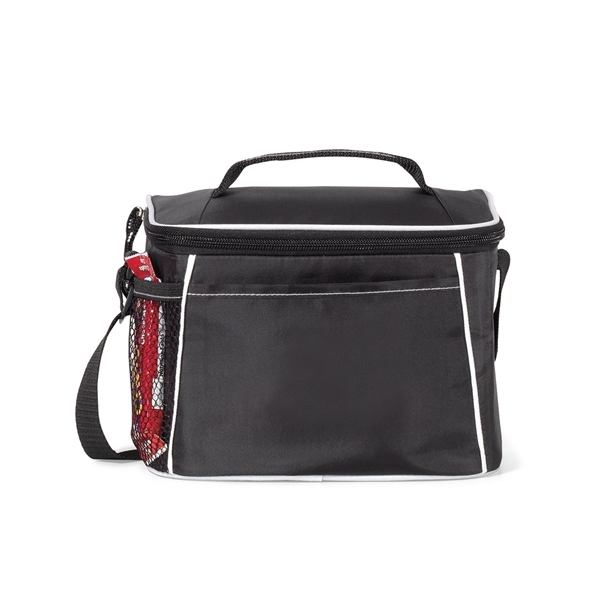 aerial view a black insulated bistro box cooler, image 2 of 2