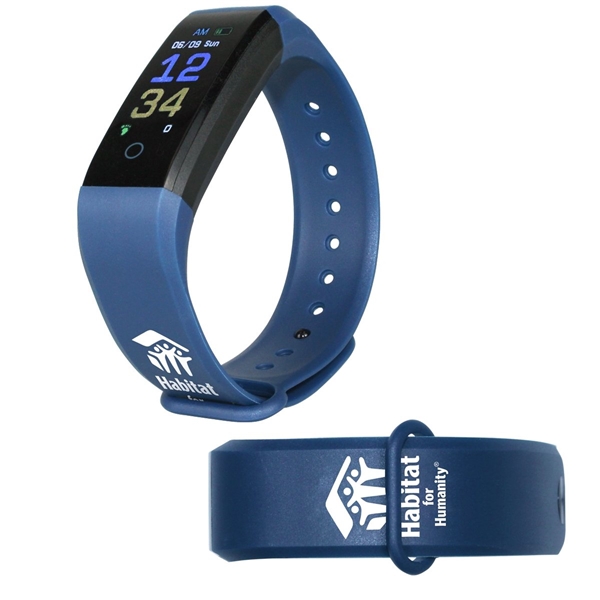 aerial view a blue activity tracker wristband 2.0, image 4 of 4