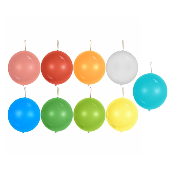 aerial view a group of 16 latex punch balloon, image 2 of 2