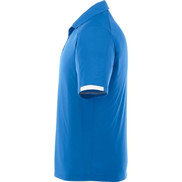 aerial view a olympic blue/white (431) mens kiso short sleeve performance polo, image 4 of 5
