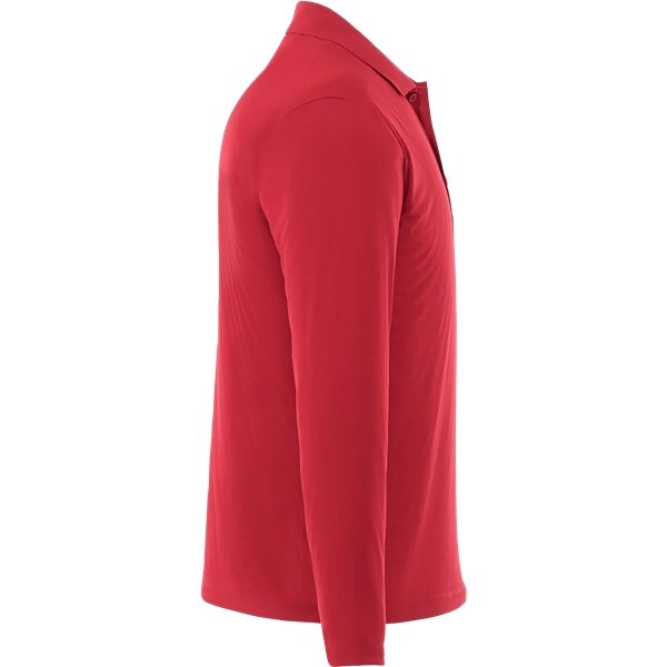 aerial view a team red mens mori long sleeve performance polo, image 4 of 4