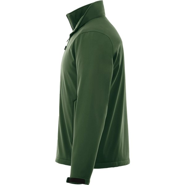 aerial view a forest green (640) mens maxson softshell jacket, image 3 of 4