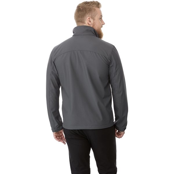 aerial view a grey storm (991) mens maxson softshell jacket, image 6 of 7