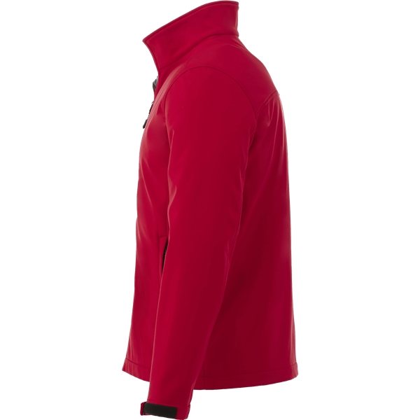 aerial view a team red (358) mens maxson softshell jacket, image 3 of 4