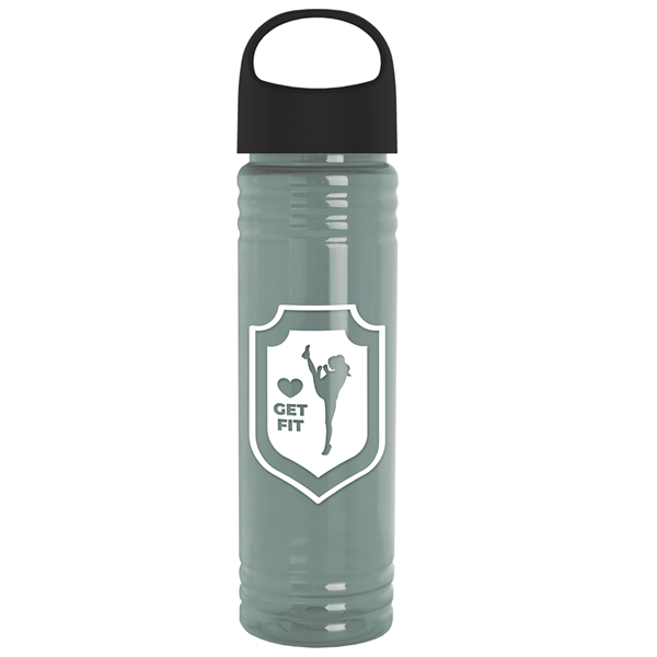 Promotional 24 Oz. Slim Fit UpCycle RPET Bottles With Oval Crest Lid