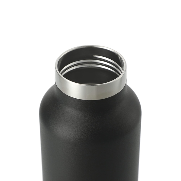 aerial view a black thor copper vacuum insulated 22oz water bottle, image 6 of 6