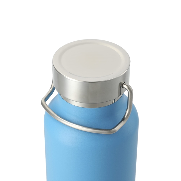 aerial view a process blue thor copper vacuum insulated 22oz water bottle, image 6 of 7
