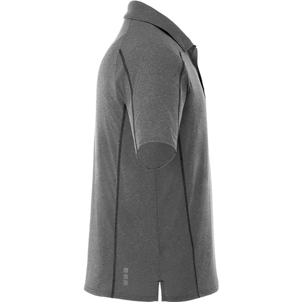 aerial view a heather dk charcoal/black smk (998) mens macta short sleeve polo, image 4 of 4