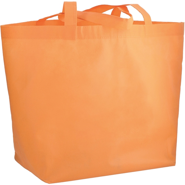 aerial view a orange the yaya non - woven bottom gusset shoppers budget tote bag - 13 x 19.5, image 3 of 5