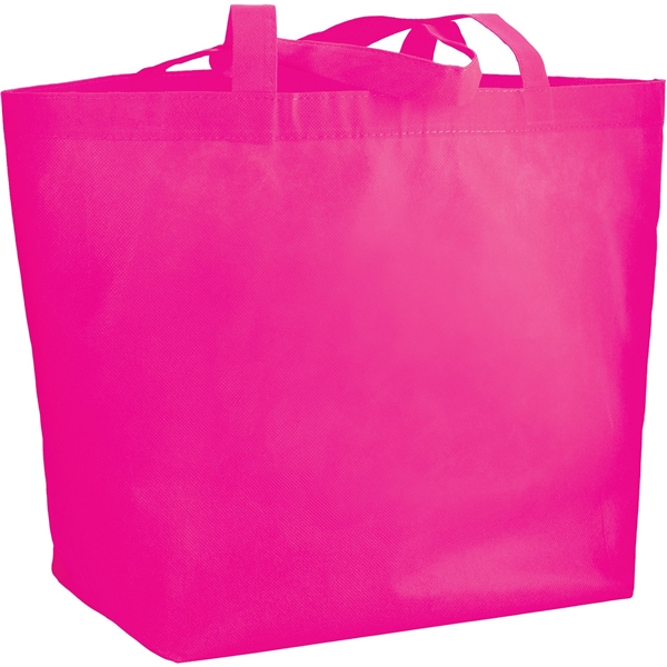 aerial view a magenta the yaya non - woven bottom gusset shoppers budget tote bag - 13 x 19.5, image 3 of 4
