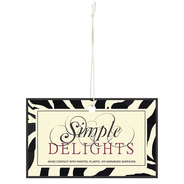 aerial view a white custom shape air freshener, image 9 of 16