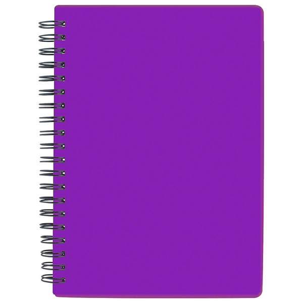 aerial view a violet purple pocket buddy notebook, image 2 of 4