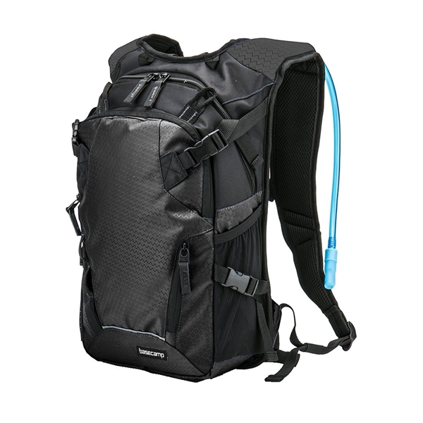 aerial view a black basecamp 30 miler hydration pack, image 5 of 8