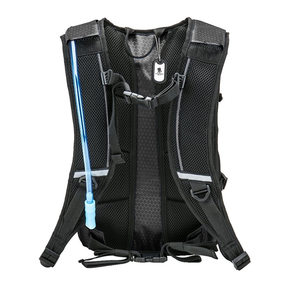 aerial view a black basecamp 30 miler hydration pack, image 6 of 8