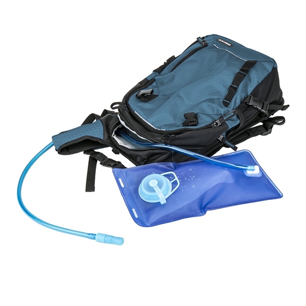 aerial view a blue basecamp 30 miler hydration pack, image 5 of 8