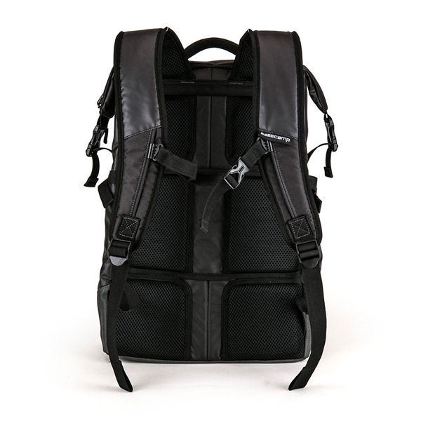 aerial view a black basecamp overland backpack, image 3 of 8