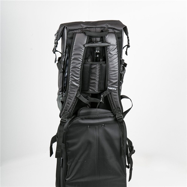 aerial view a black basecamp overland backpack, image 8 of 8