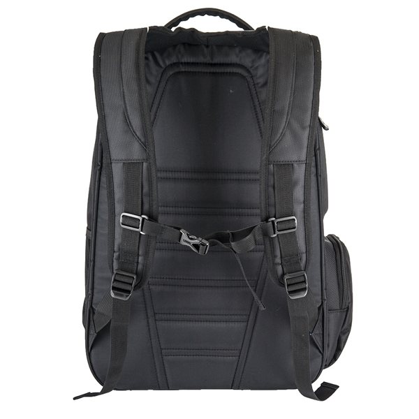 aerial view a black basecamp concourse laptop backpack, image 7 of 13