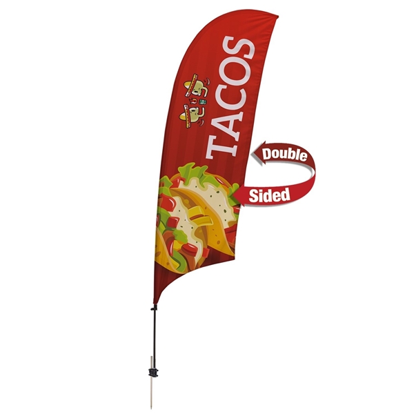 10.5' Razor Flag Sail Polypropylene Banner Kit (Double-Sided with ...