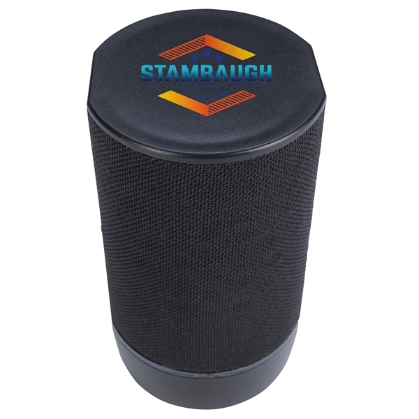 aerial view a black good value(tm) pillar light - up bluetooth(r) speaker, image 7 of 10