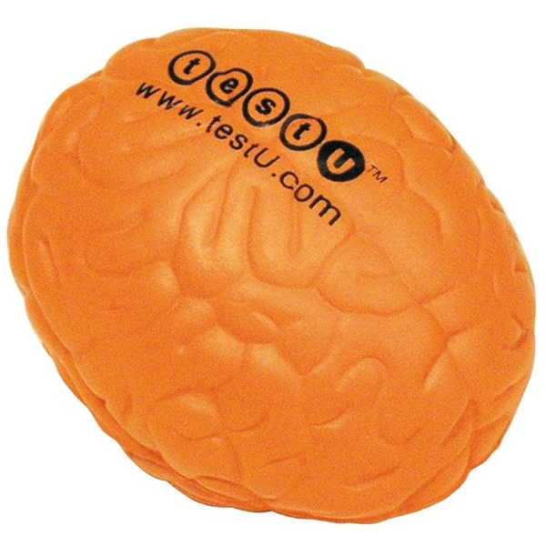 aerial view a orange brain squeezies - stress reliever, image 2 of 5