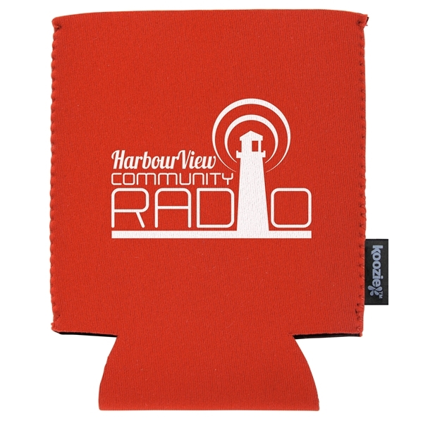 aerial view a red koozie(r) magnetic can cooler, image 7 of 11