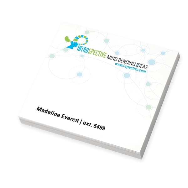 aerial view a white custom sticky note pads, image 12 of 29