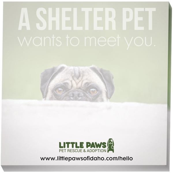 aerial view a white custom sticky note pads, image 17 of 29